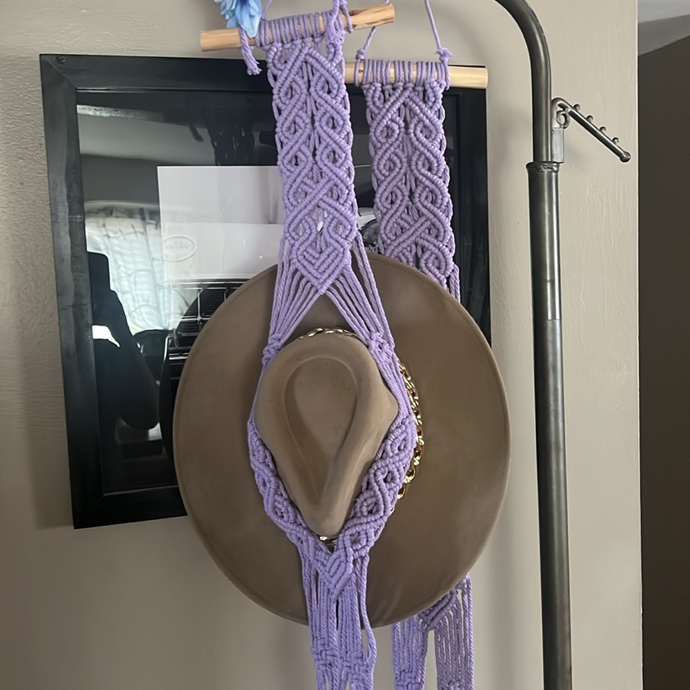 Macrame hat holders